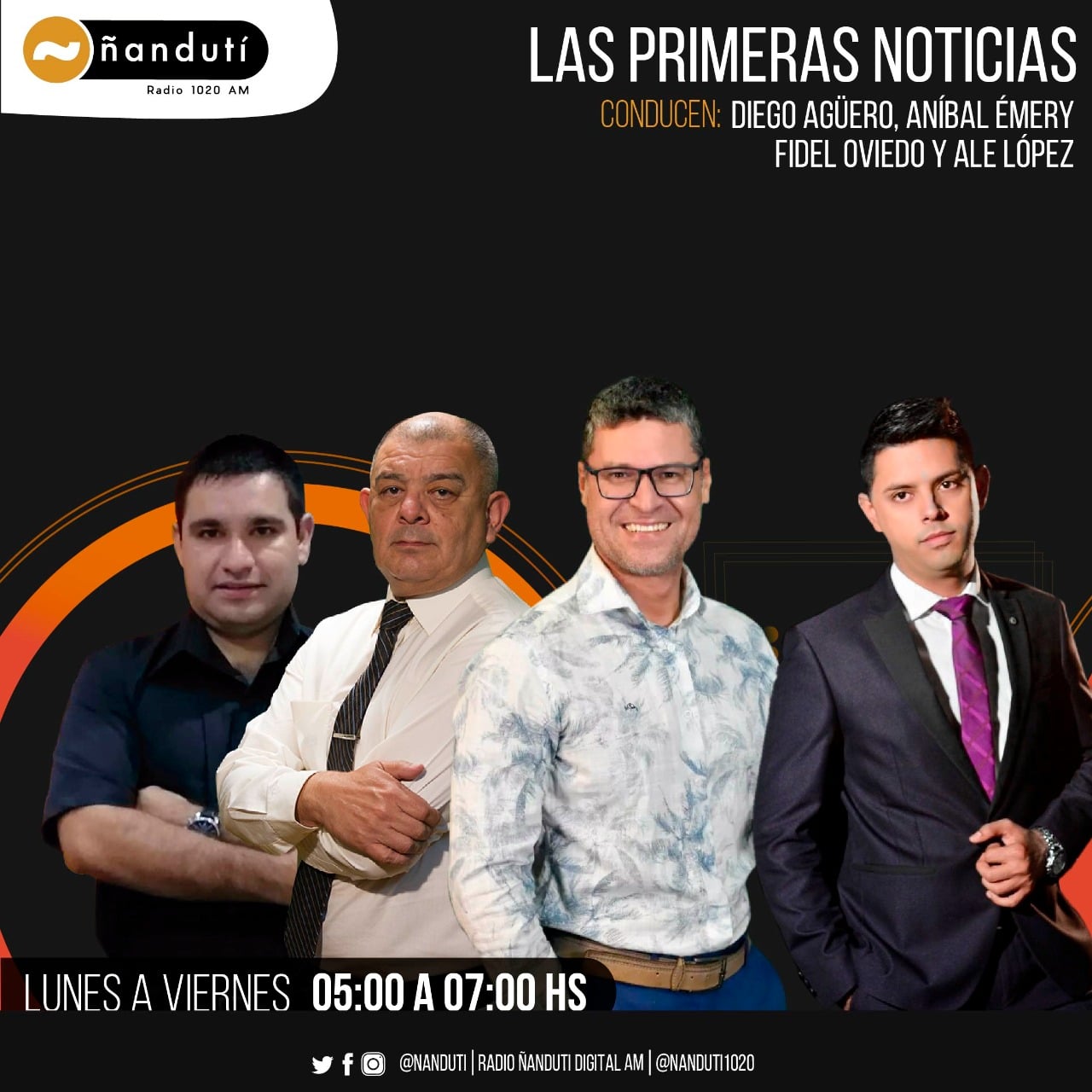 Primeras Noticias con Aníbal Emery, Fidel Oviedo, Alejandro López Y Diego Agüero
