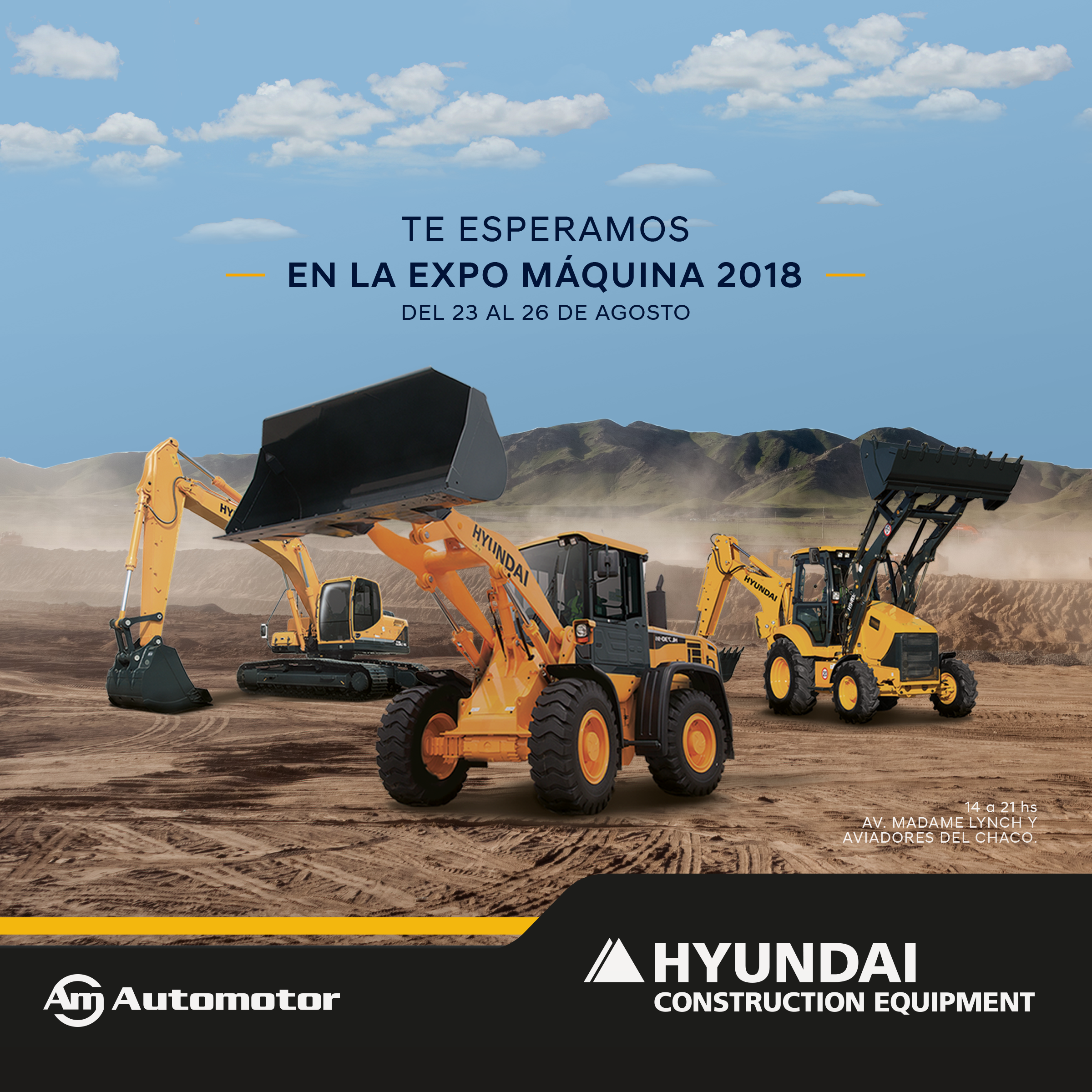 Hyundai Maquinarias desplegará toda su potencia durante la Expo Máquinas 2018