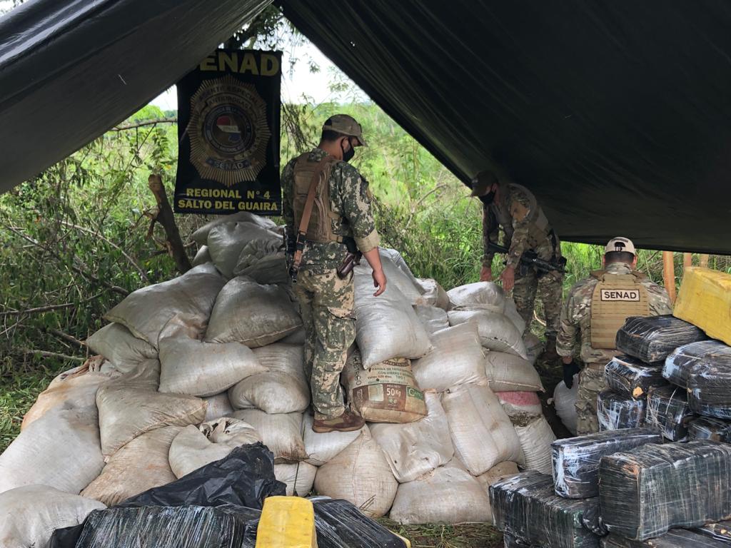 Incautan más de 8,6 toneladas de marihuana en campamento narco