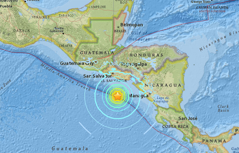 Un sismo de magnitud 4,6 sacude el Pacífico salvadoreño sin causar víctimas