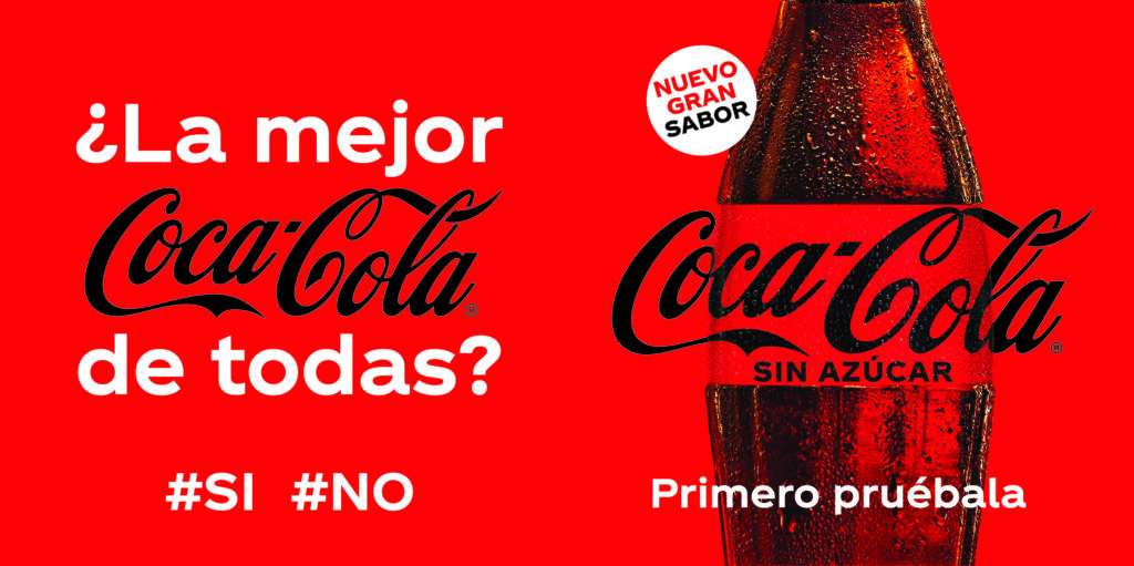 El nuevo y gran sabor de Coca-Cola Sin azúcar