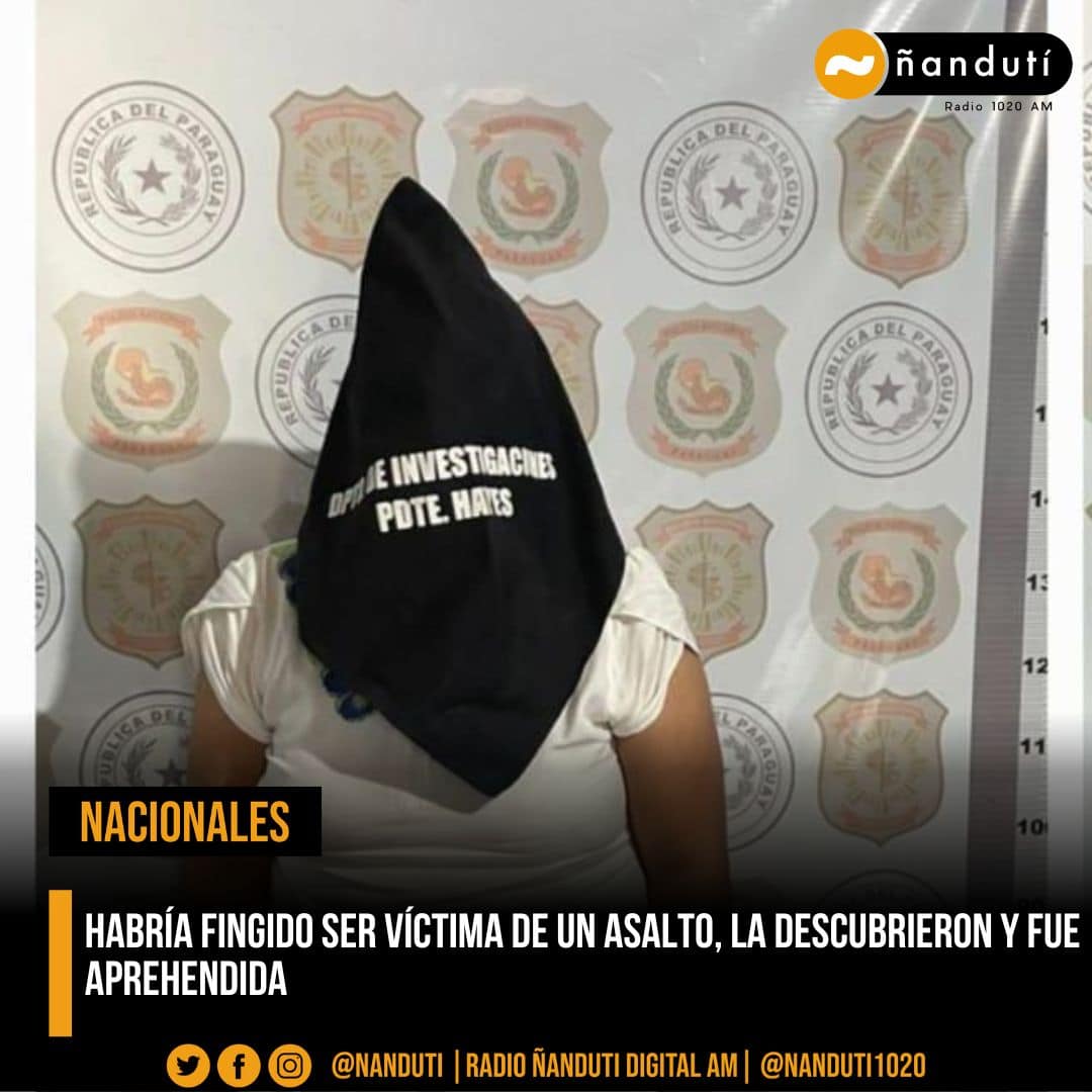 Fingió Ser Asaltada La Descubrieron Y Fue Aprehendida En Villa Hayes 2341